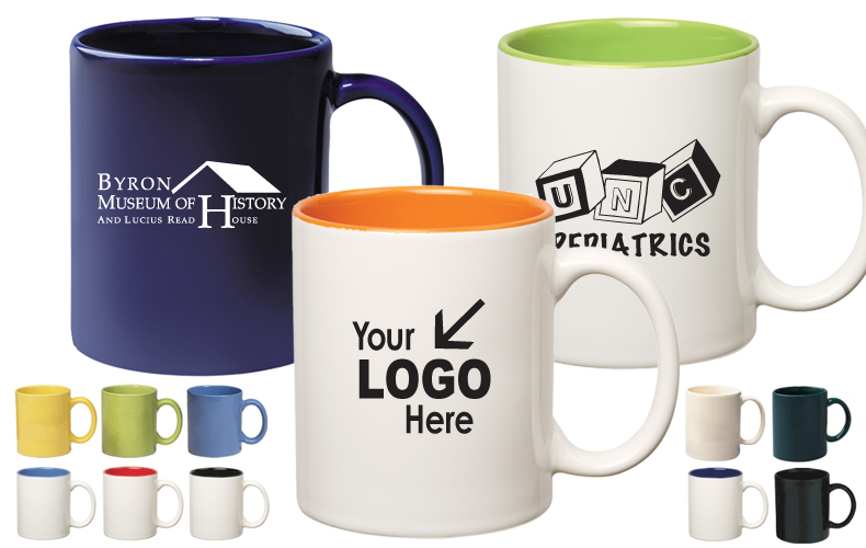 11 Oz. Colored Stoneware Mug With C-Handle 11 Oz. Colored Stoneware Mug With C-Handle